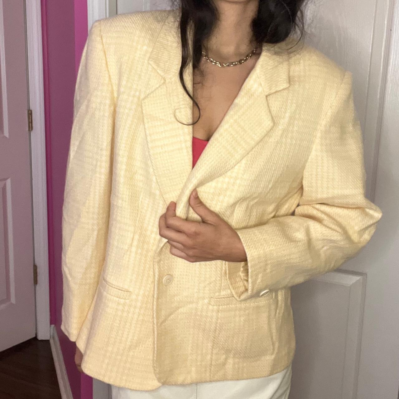 Light yellow blazer Brand: Jacobsons Condition: Used... - Depop