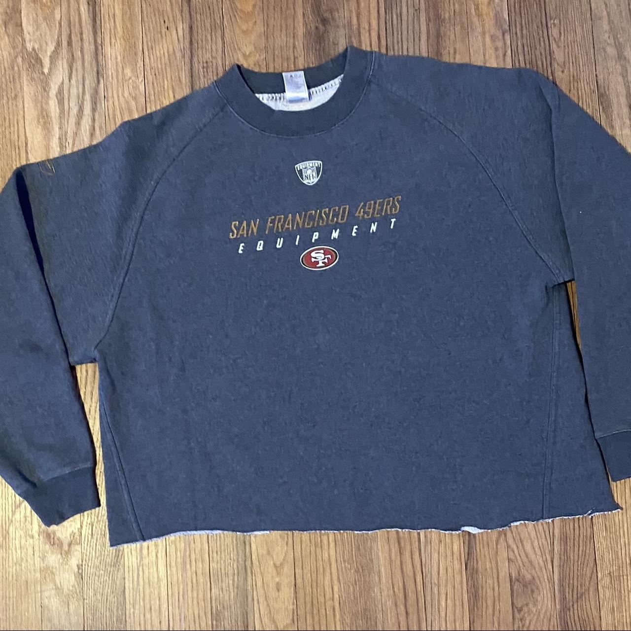 Cropped vintage 49ers Reebok crewneck size xl Really - Depop