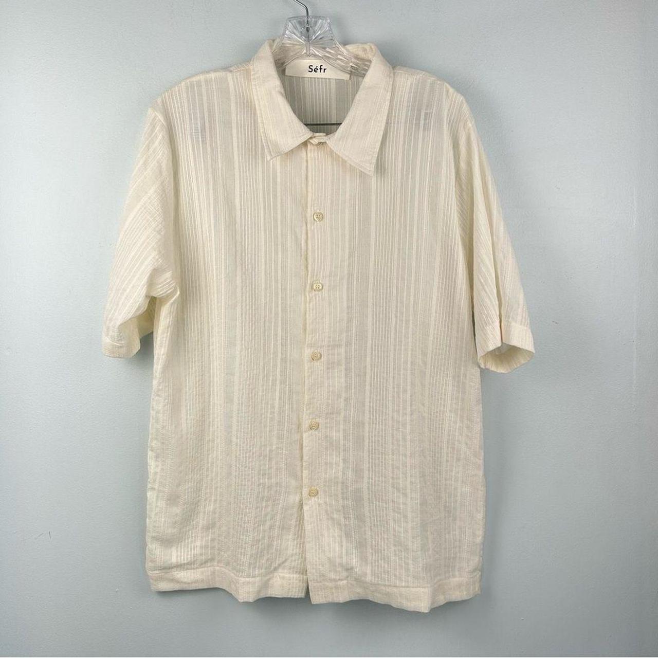 SEFR Suneham Shirt Off White Short Sleeve 100%...