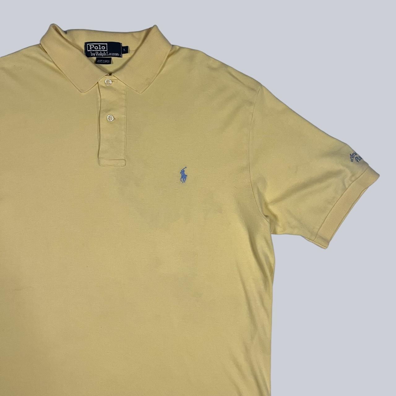 Ralph Lauren Polo Shirt in yellow Size Large Pit to... - Depop