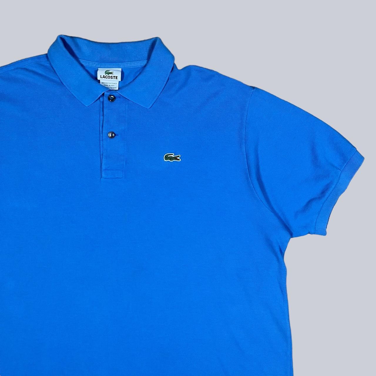 Lacoste Polo Shirt in blue Recommended Size Large... - Depop