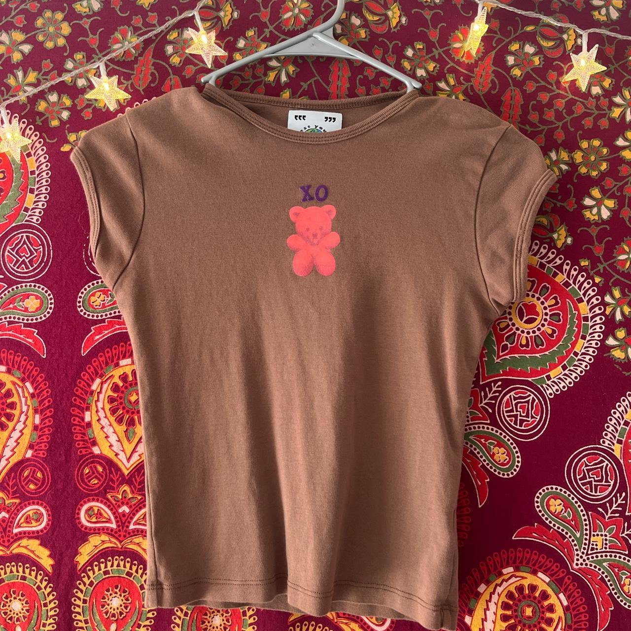 UNIF XO Bear Tee size small cute baby tee, basically... - Depop
