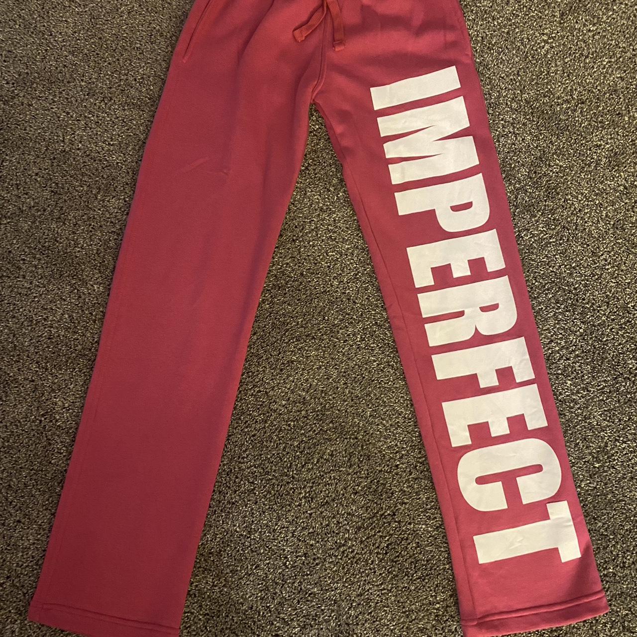 Imperfect Full Logo Pink Sweatpants Ships next... - Depop