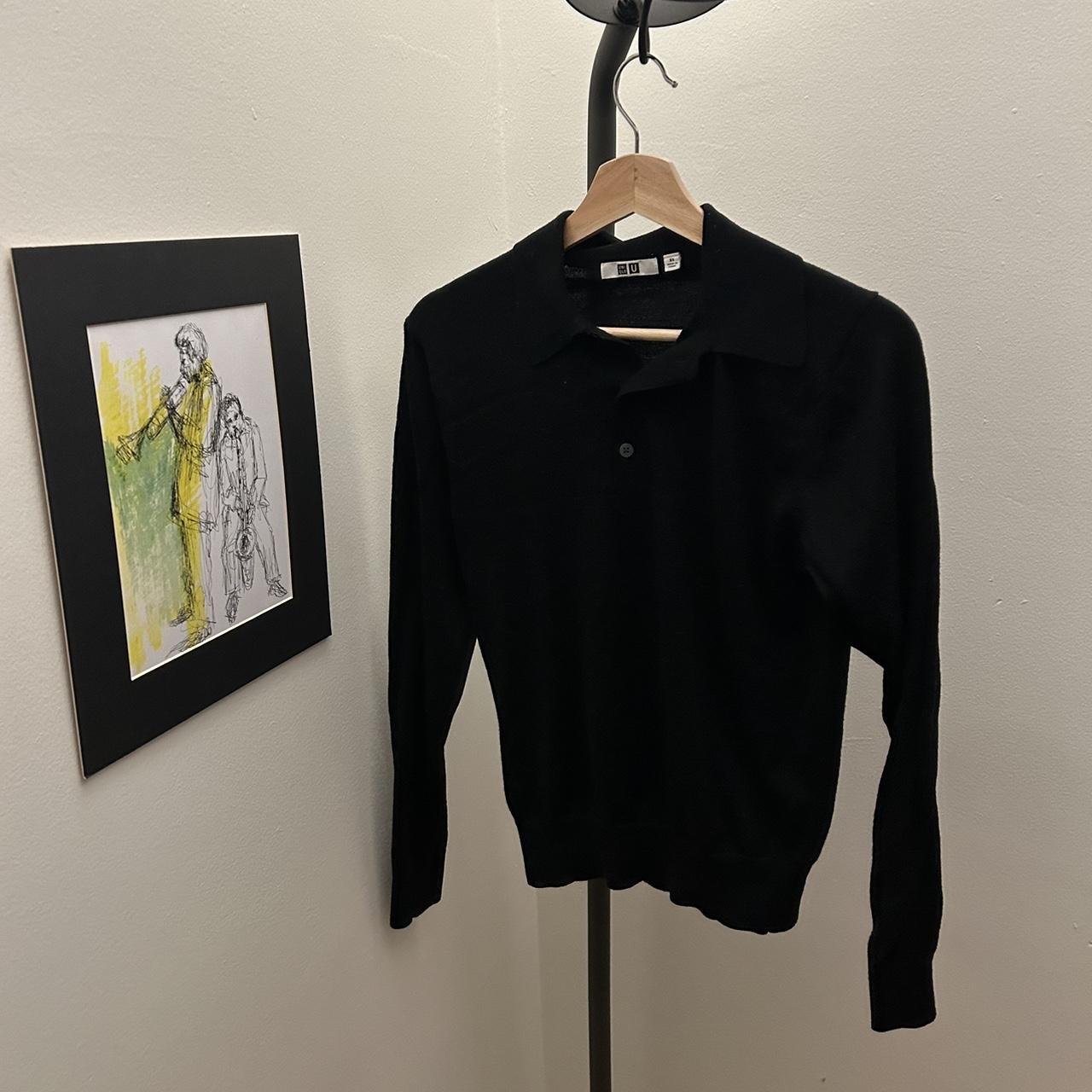 uniqlo polo black