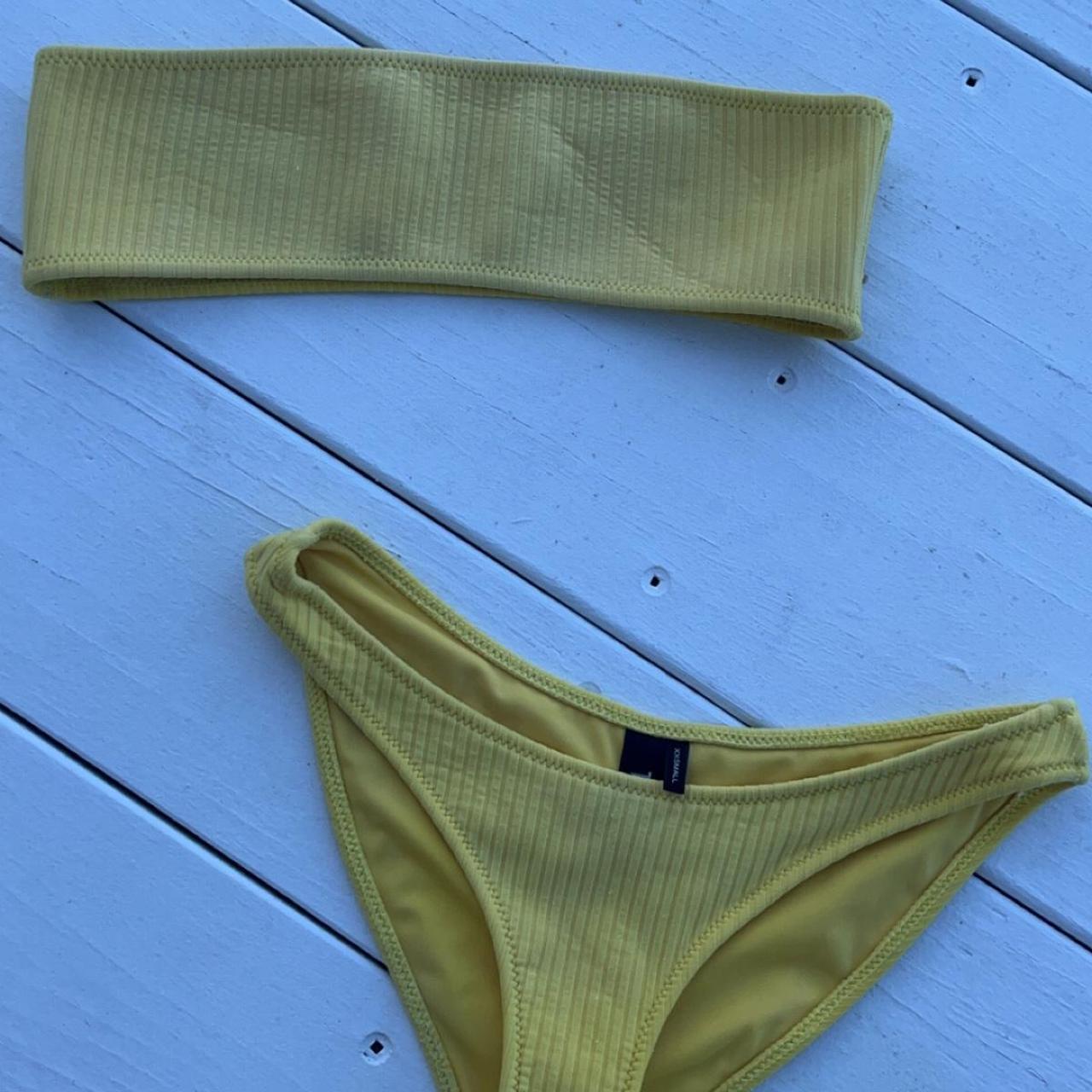 Selling Yellow Strapless Triangl Bikini Dont Sell Depop 