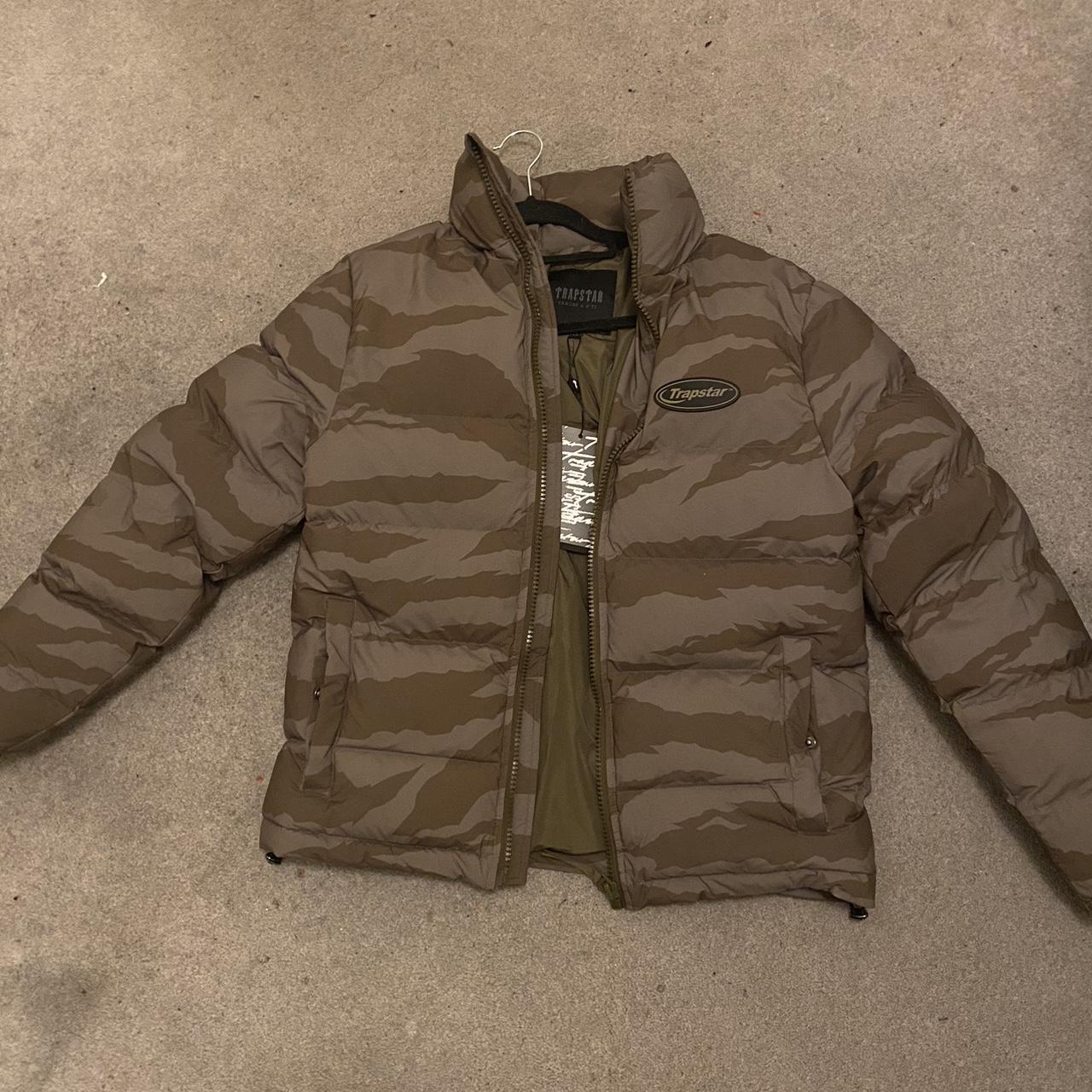 Trapstar Men's Khaki and Black Coat Depop