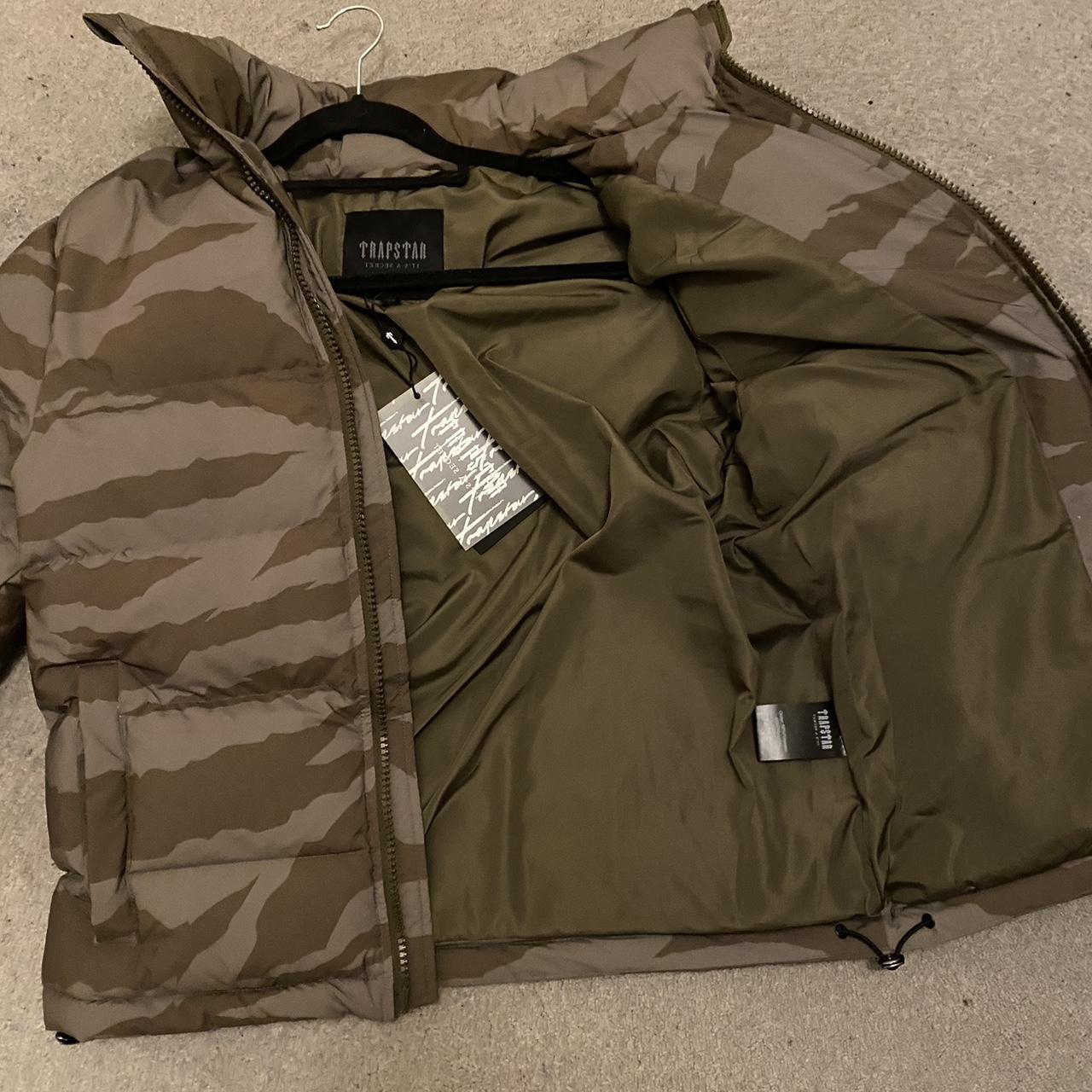 Trapstar Men's Khaki and Black Coat Depop