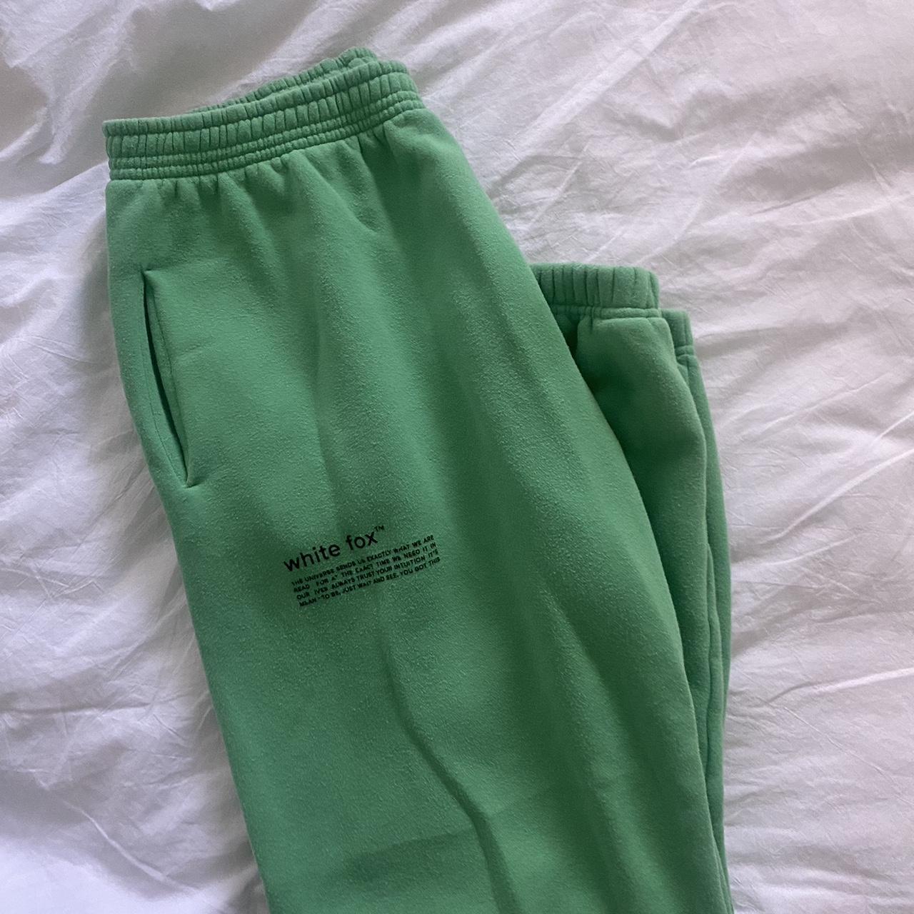 White fox green trackies - size large for oversized... - Depop
