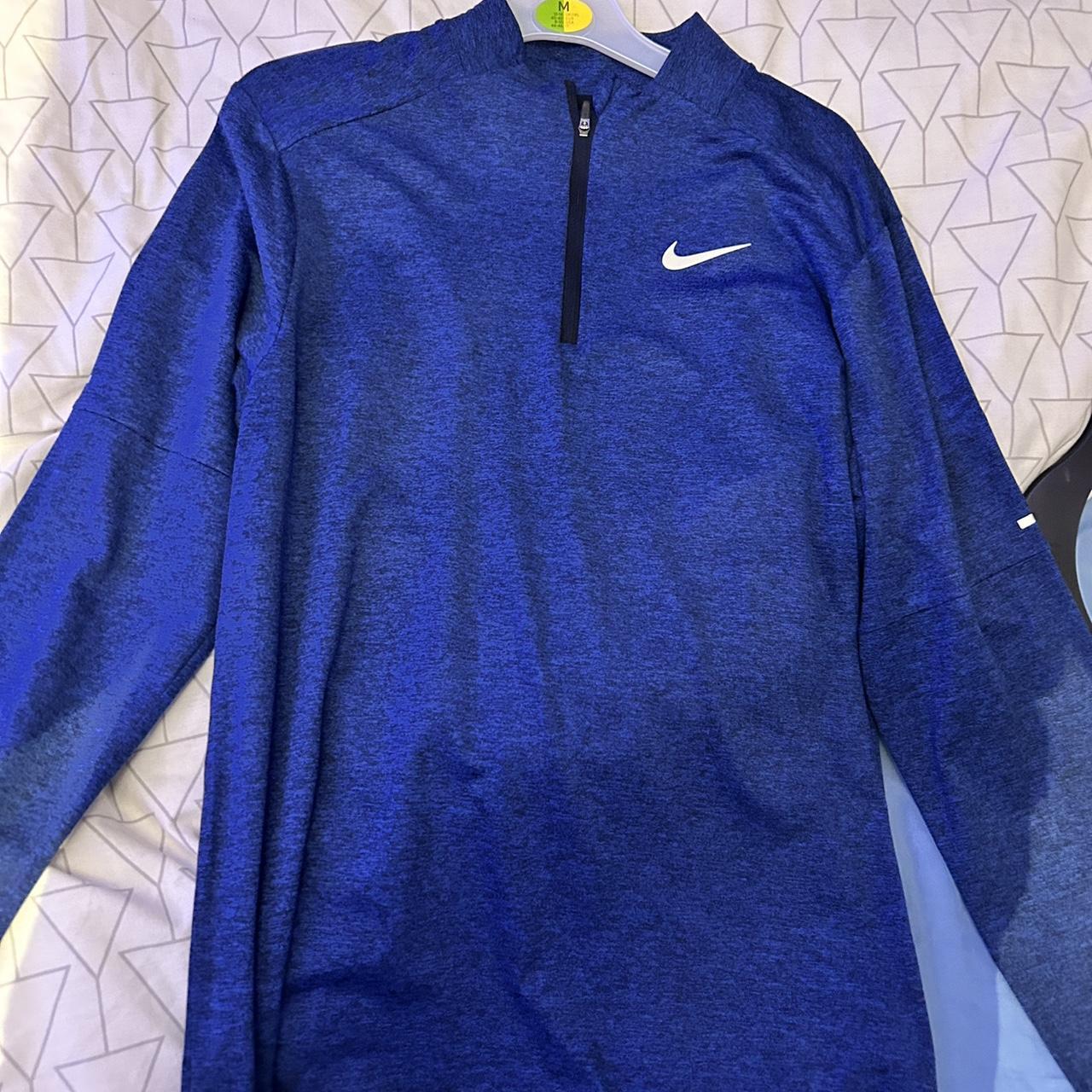 blue nike quarter zip size medium Depop