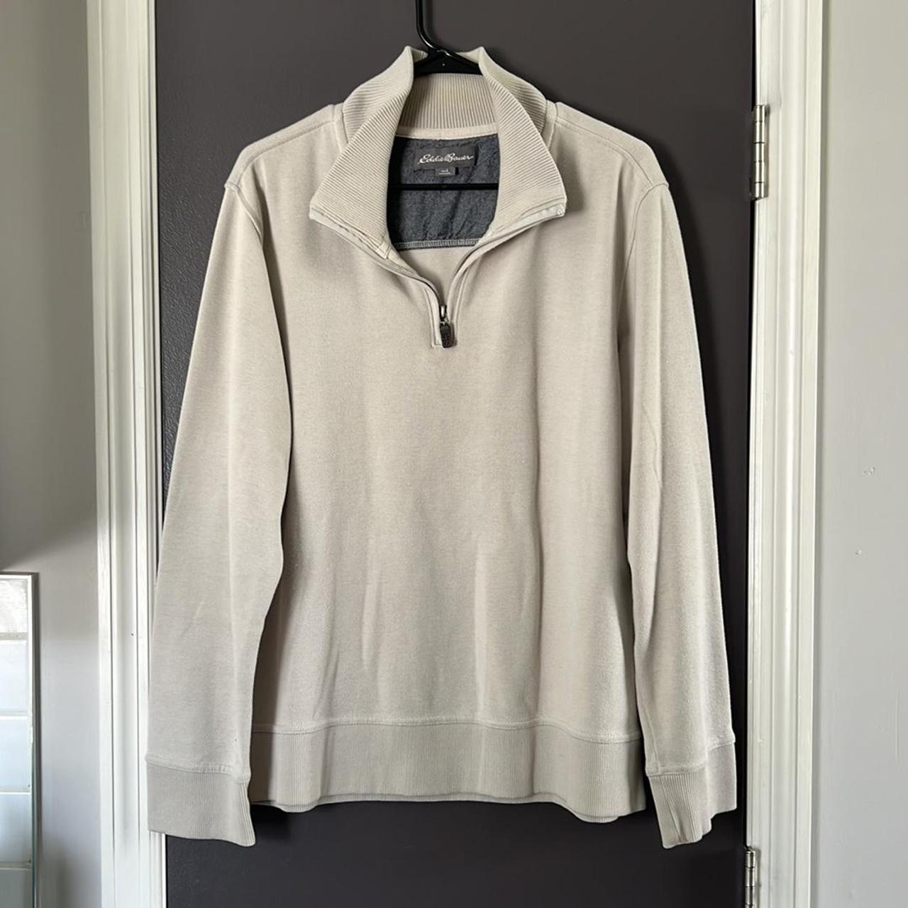 Eddie Bauer Men's Cream Jumper Depop