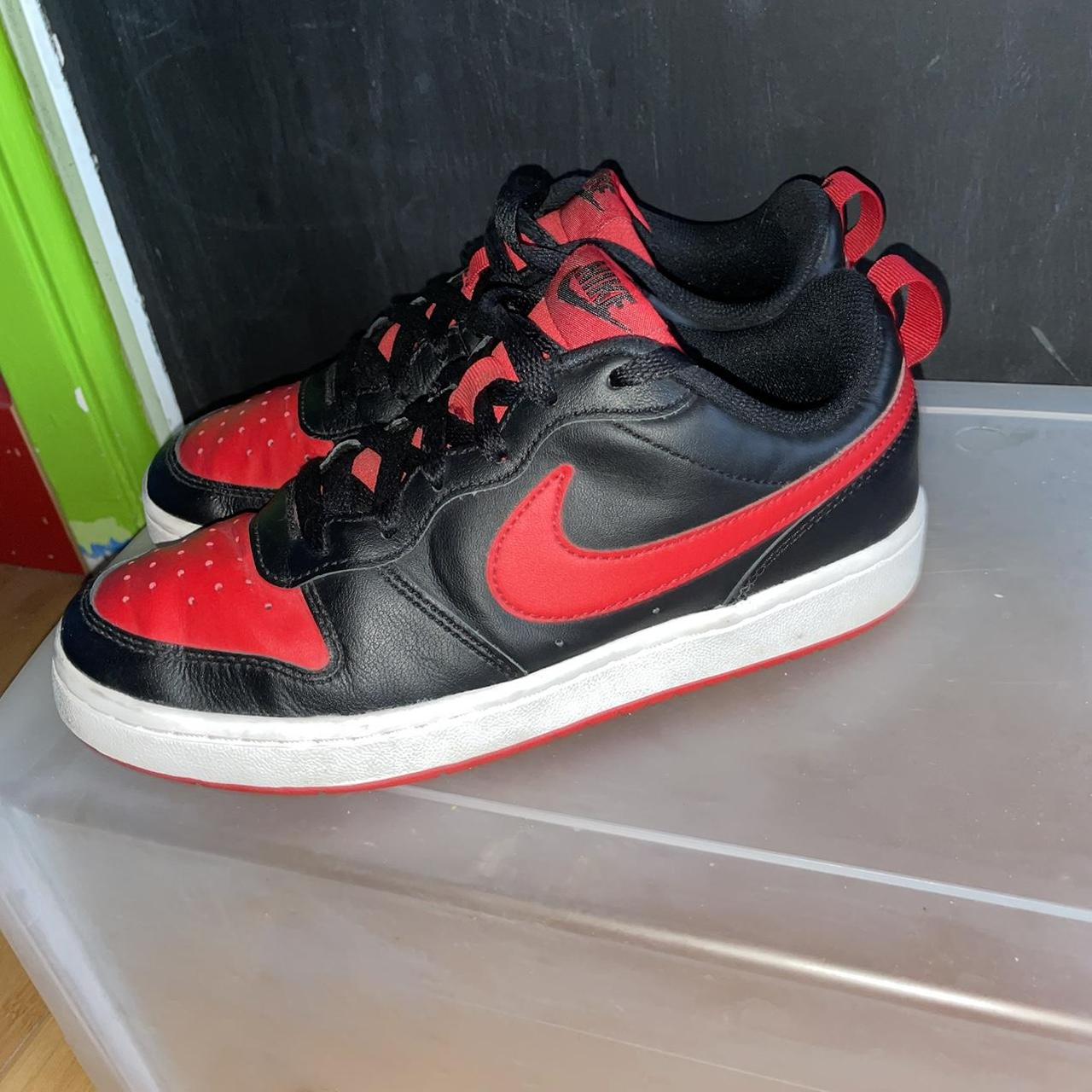 Nike court borough low red black No box 5.5 y - Depop