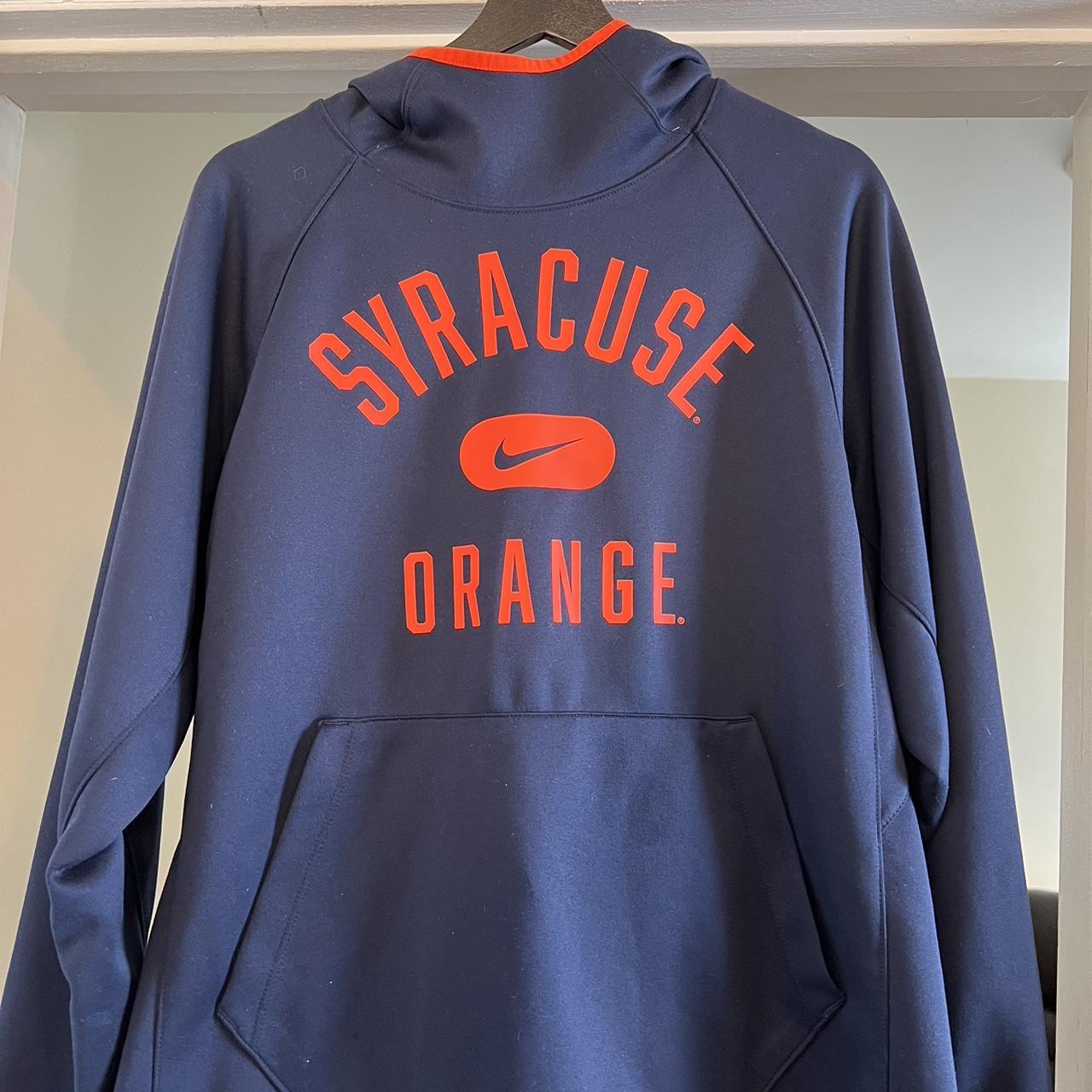 Nike / Men's Syracuse Orange Grey Dri-FIT Long Sleeve Hoodie T-Shirt