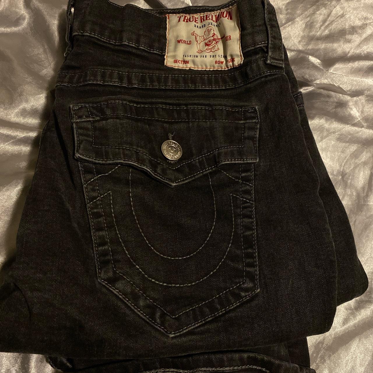 Dark Black True Religion Jeans Size Depop