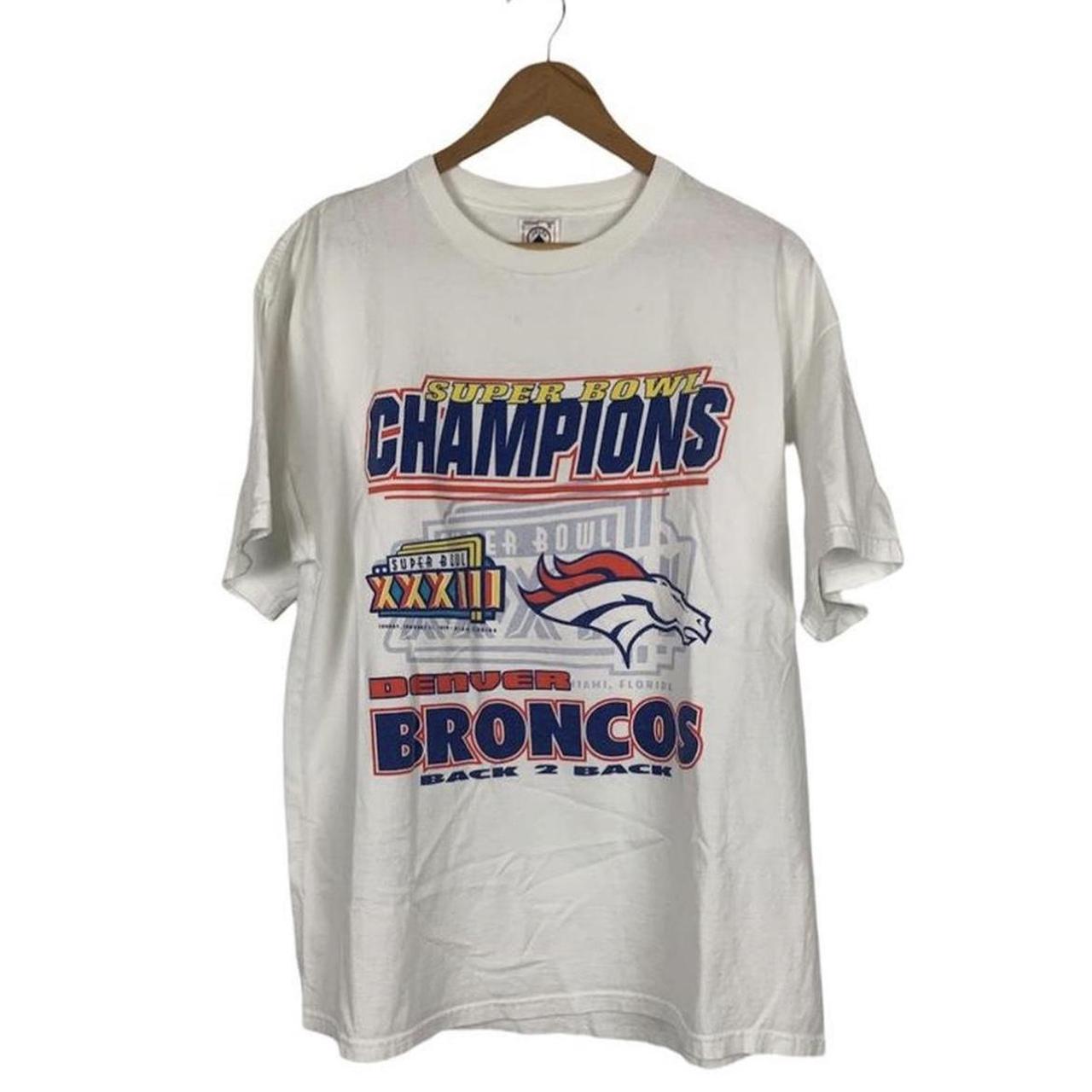 Vintage Denver Broncos 1999 Super Bowl Champions T Shirt Tee 