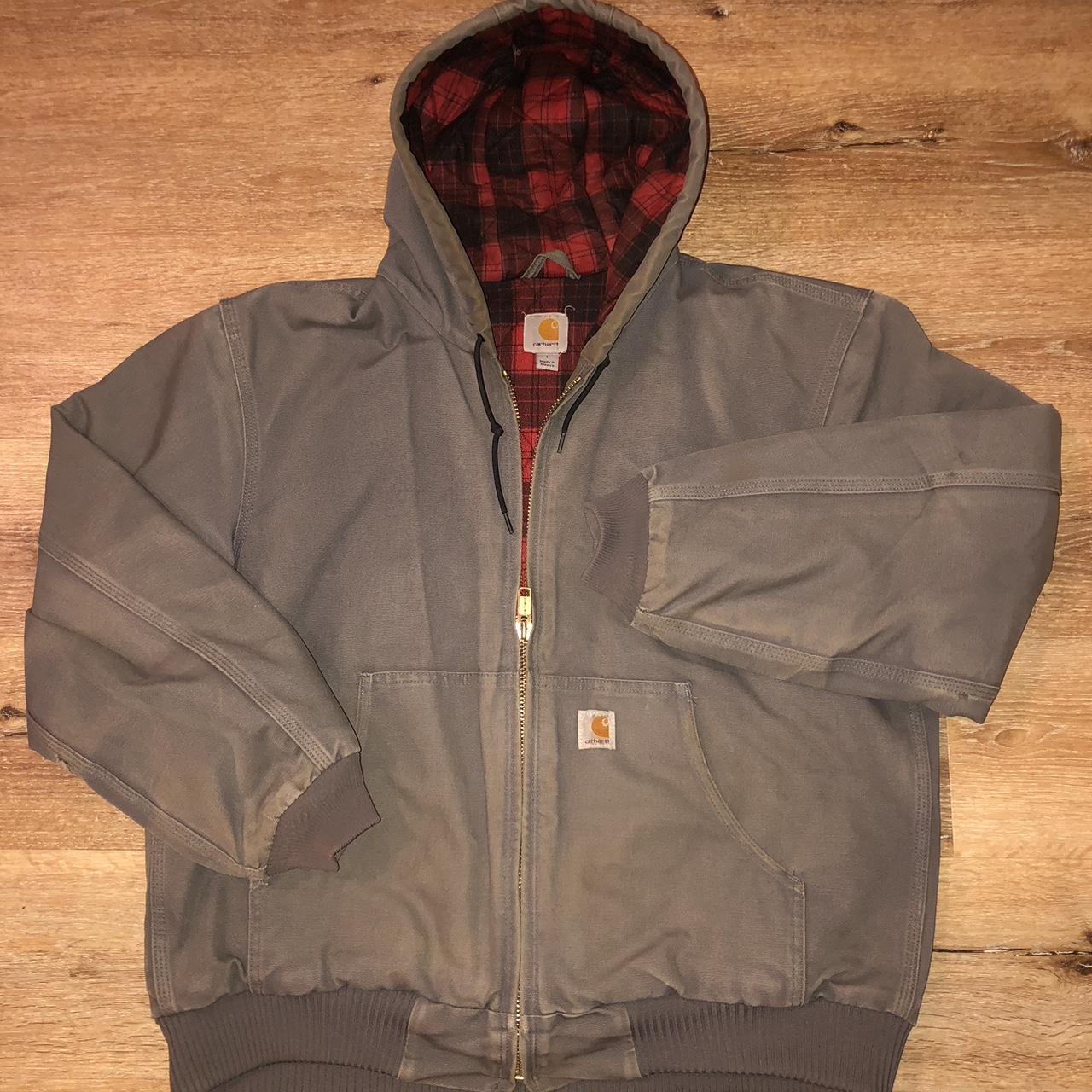 Sick Vintage Carhartt Jacket!! Flannel Lined Size... - Depop