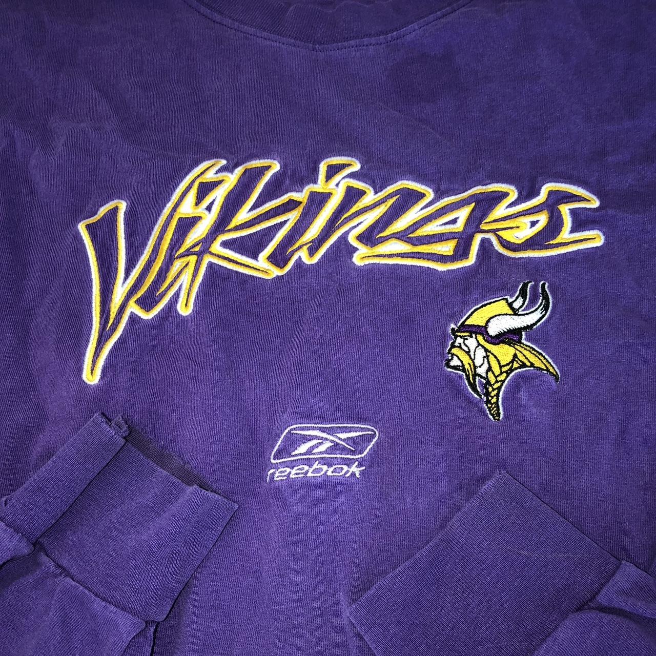 Vintage Embroidered Minnesota Vikings Sweater, Men's - Depop