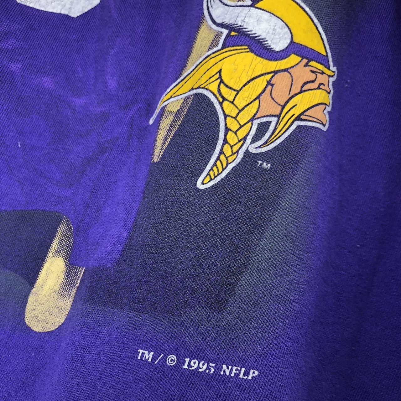 Vintage 90s Nutmeg Minnesota Vikings T Shirt Tee Size Medium 