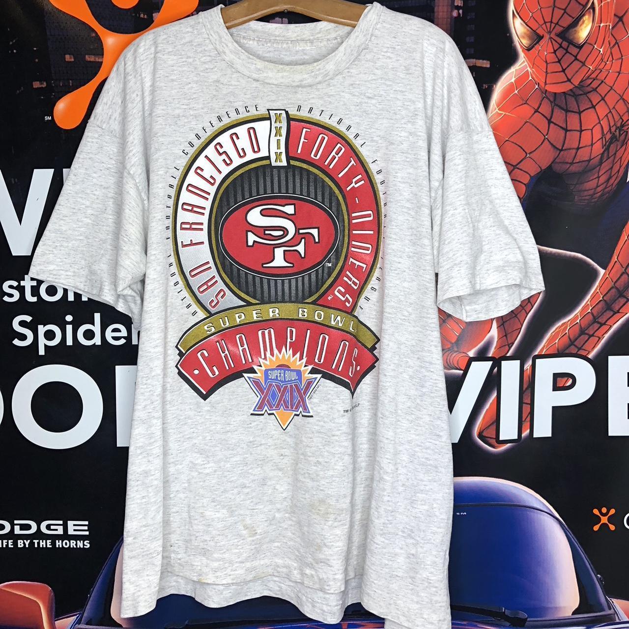 1995 San Francisco 49ers Salem Sportswear Super Bowl Rings NFL T Shirt Size  Large – Rare VNTG