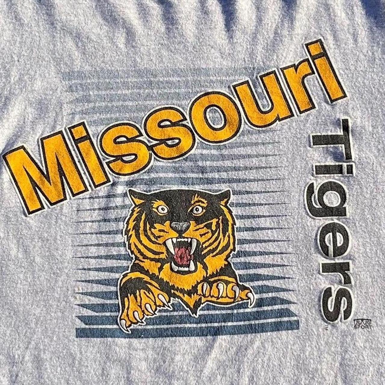 Mizzou t shirt 90s style black cuffs P2p 23 T2b 27 - Depop