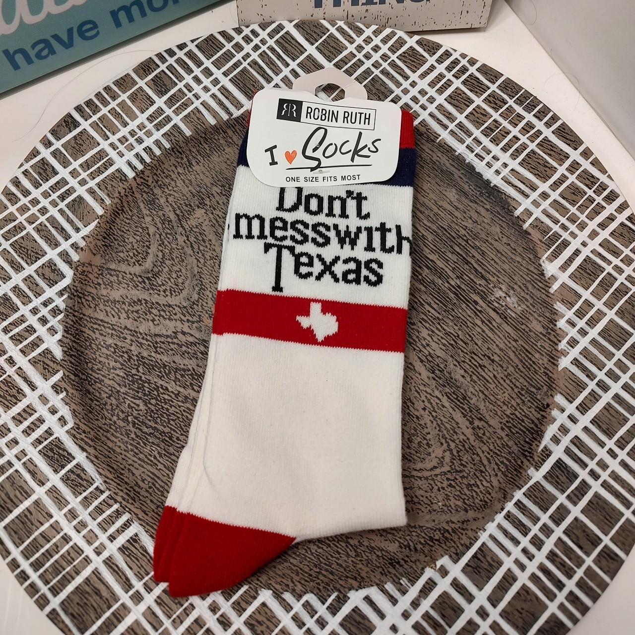 Men's White and Blue Socks Depop