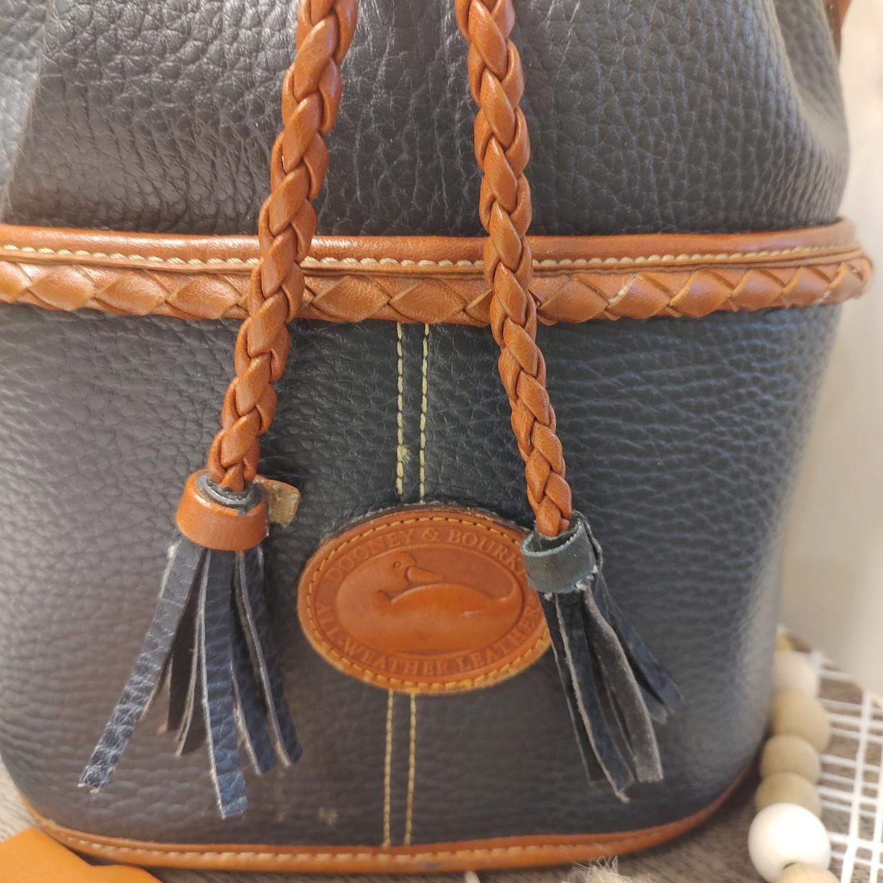 Vintage Authentic Dooney & Bourke navy blue & Brown - Depop