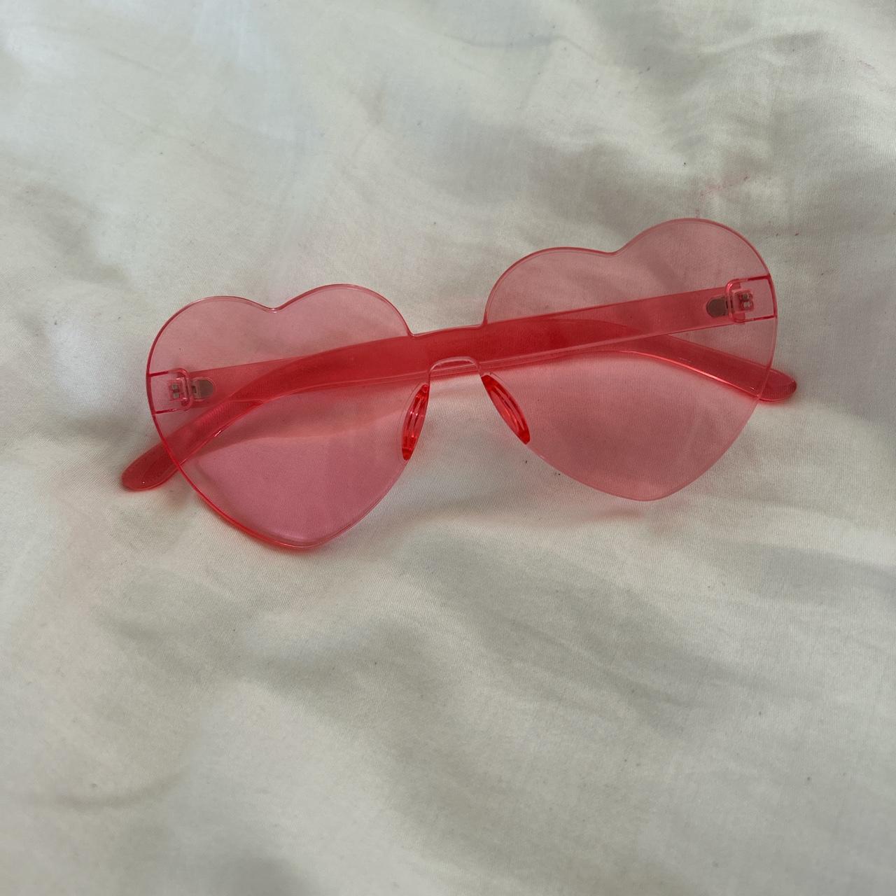 Pink Heart Sunglasses These Pink Heart Sunglasses Depop