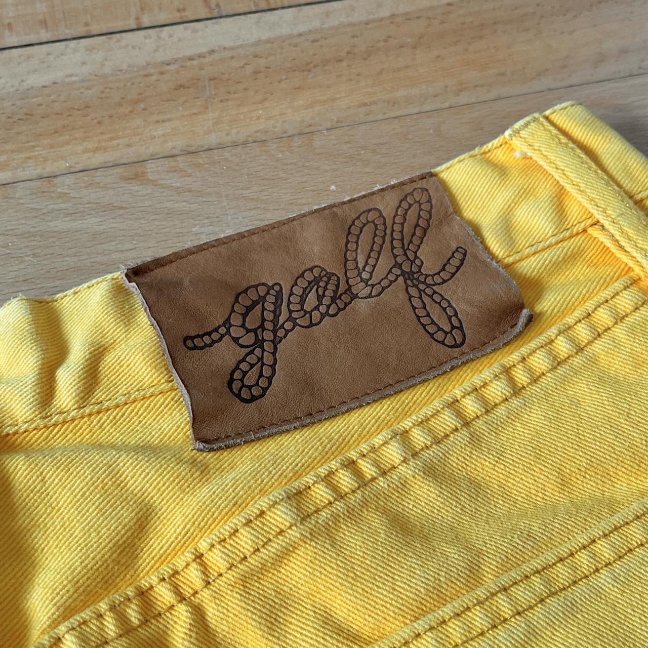 Golf Wang Rope Logo Yellow Denim Jeans, Super bright...