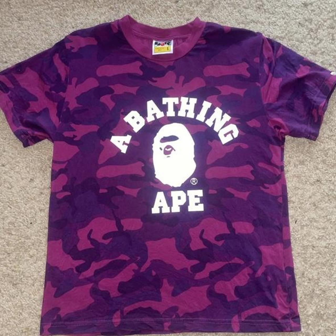 BAPE Men's Purple T-shirt | Depop