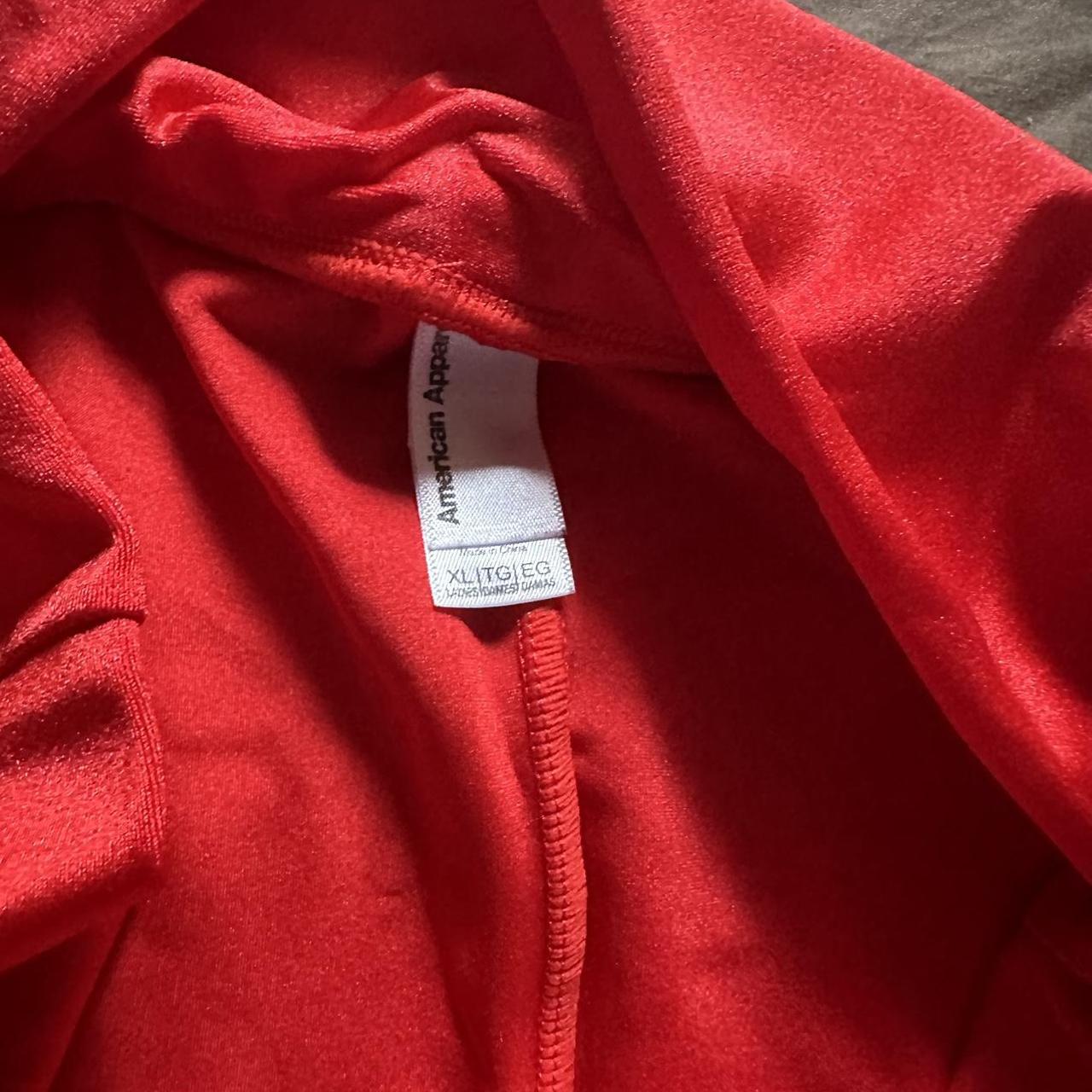 American Apparel Women's Red Leggings Depop