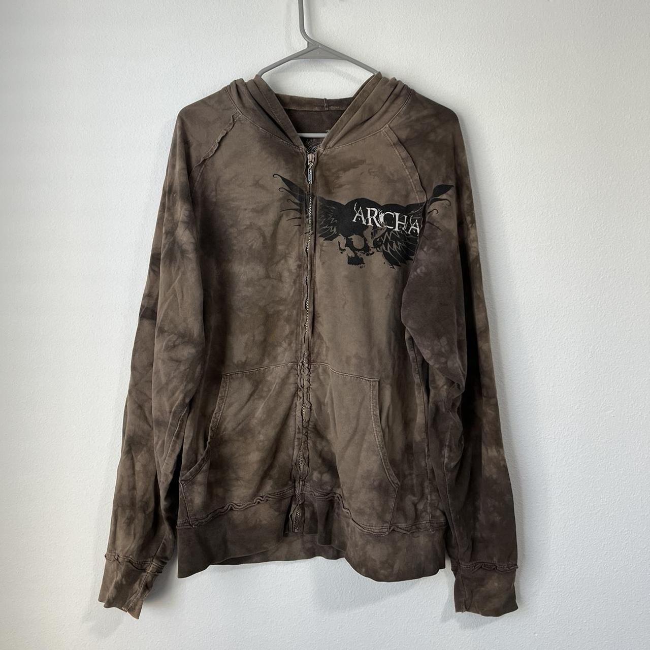 Y2K ARCHAIC AFFLICTION HOODIE / size large no flaws | Depop