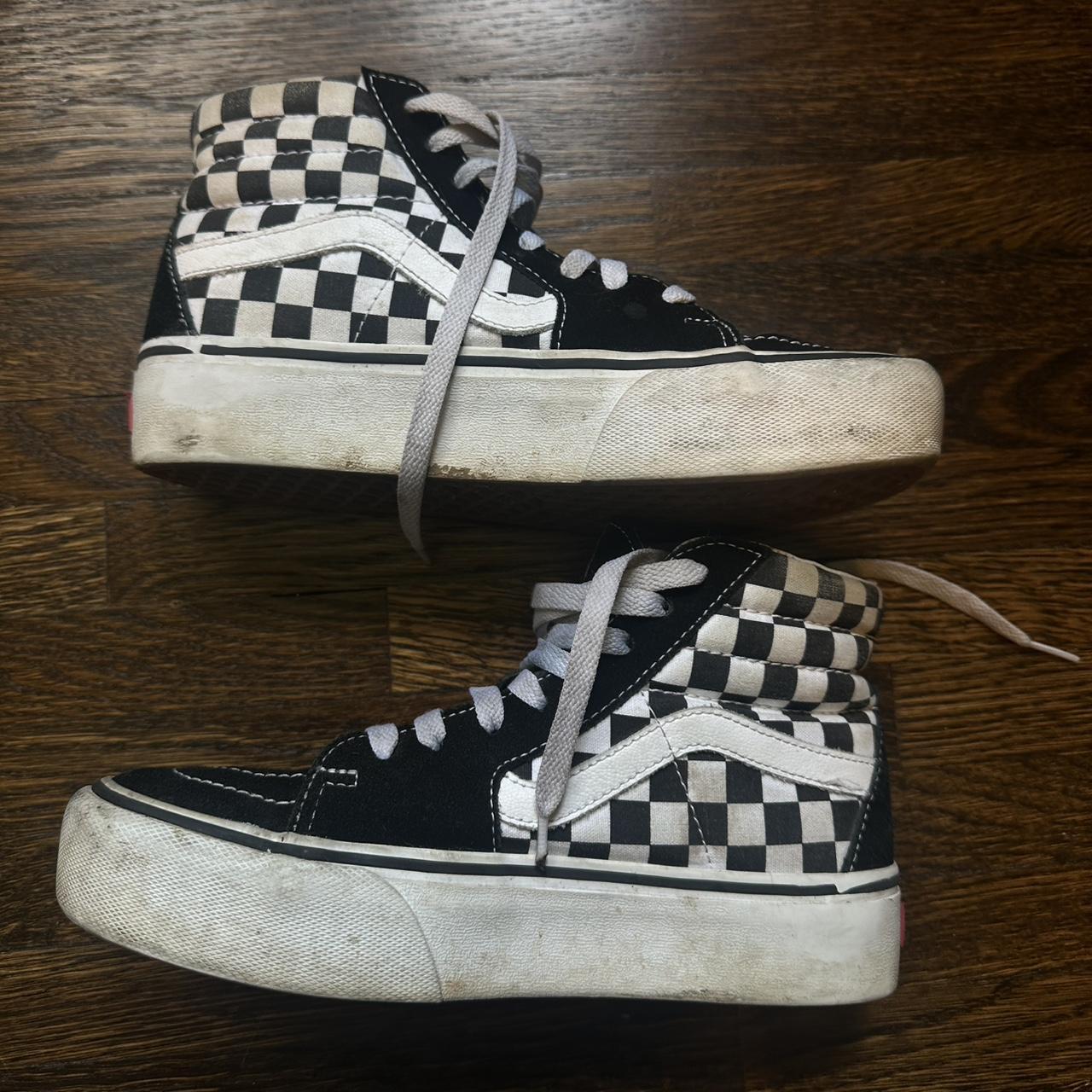 Platform checkered Vans vans Depop