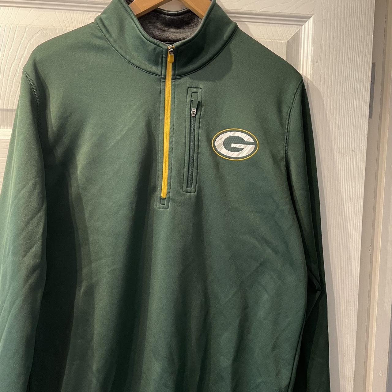 Green Bay Packers 1/4 zip fleece top in size mens m... - Depop