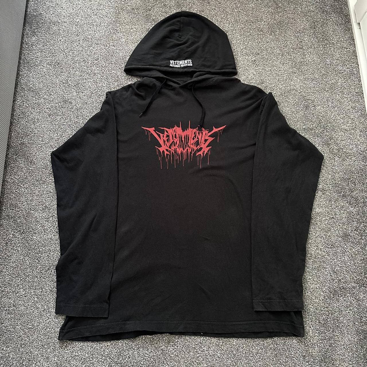 vetements metal tour thin hoodie size medium but... - Depop