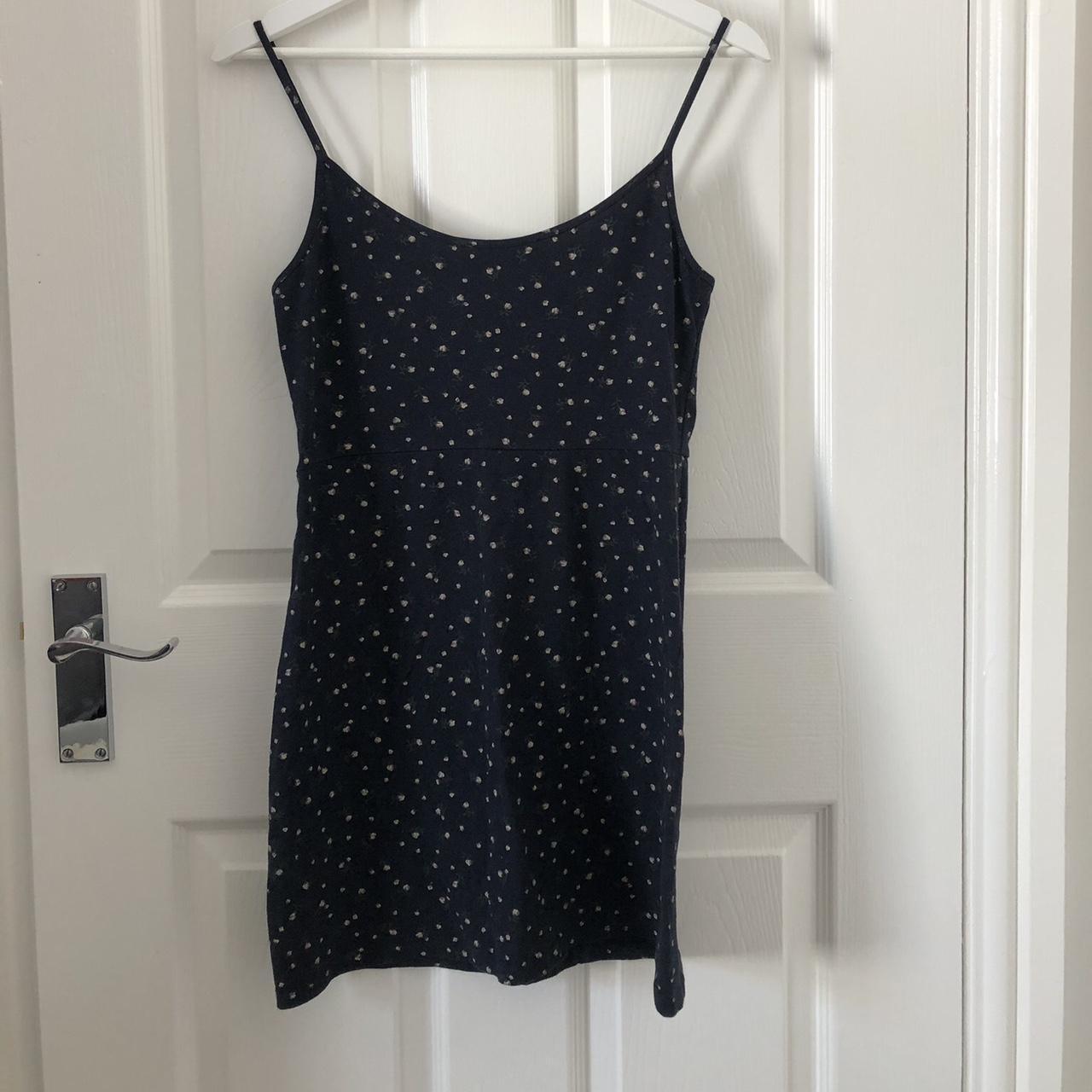 Brandy Melville kyran mini dress// navy blue with... Depop
