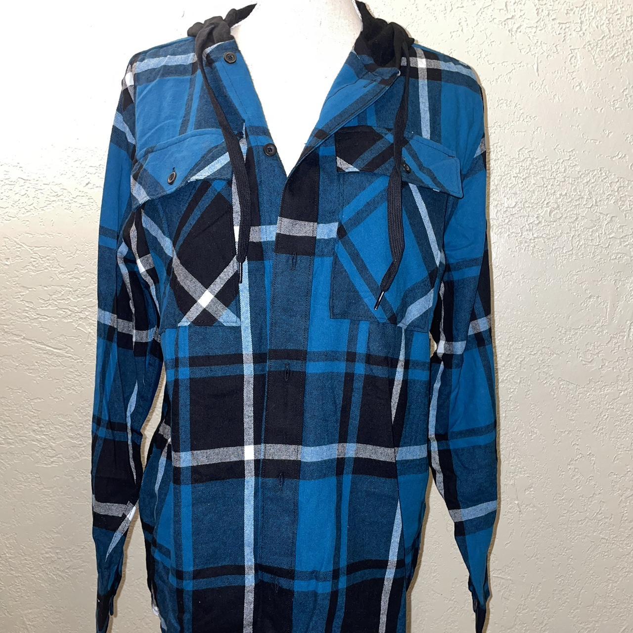 NO BOUNDARIES HOODED FLANNEL MENS SIZE SMALL NWOT Depop