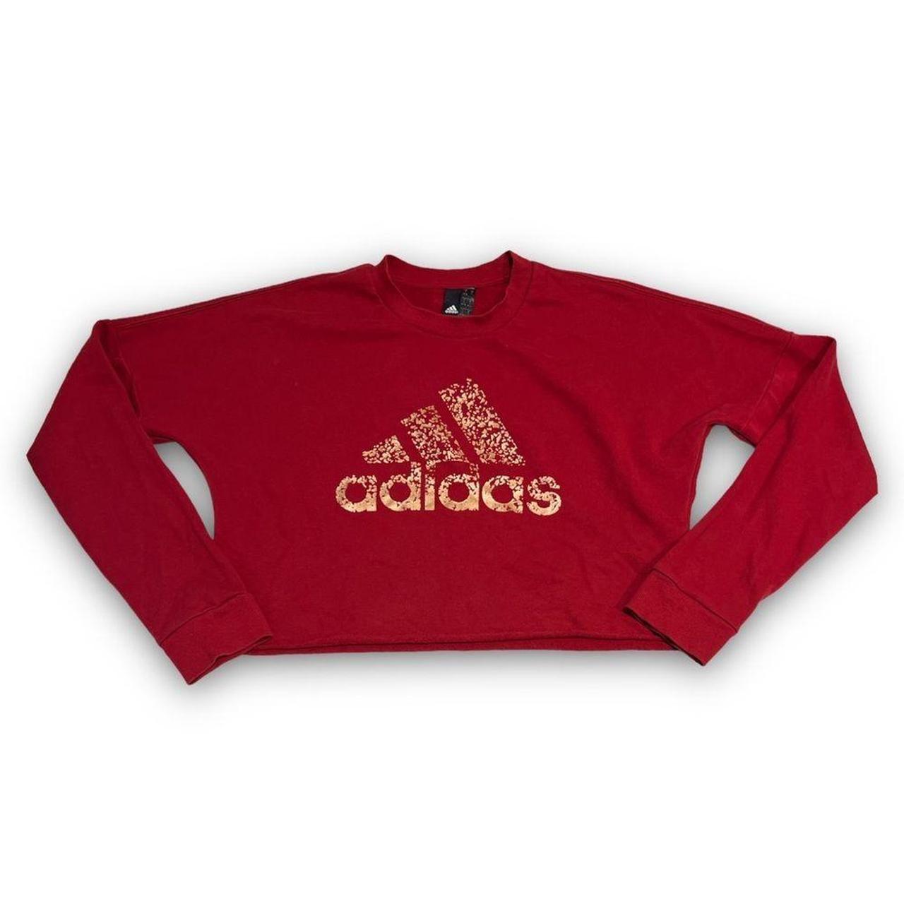 Retro gold cropped adidas cheap pullover hoodie