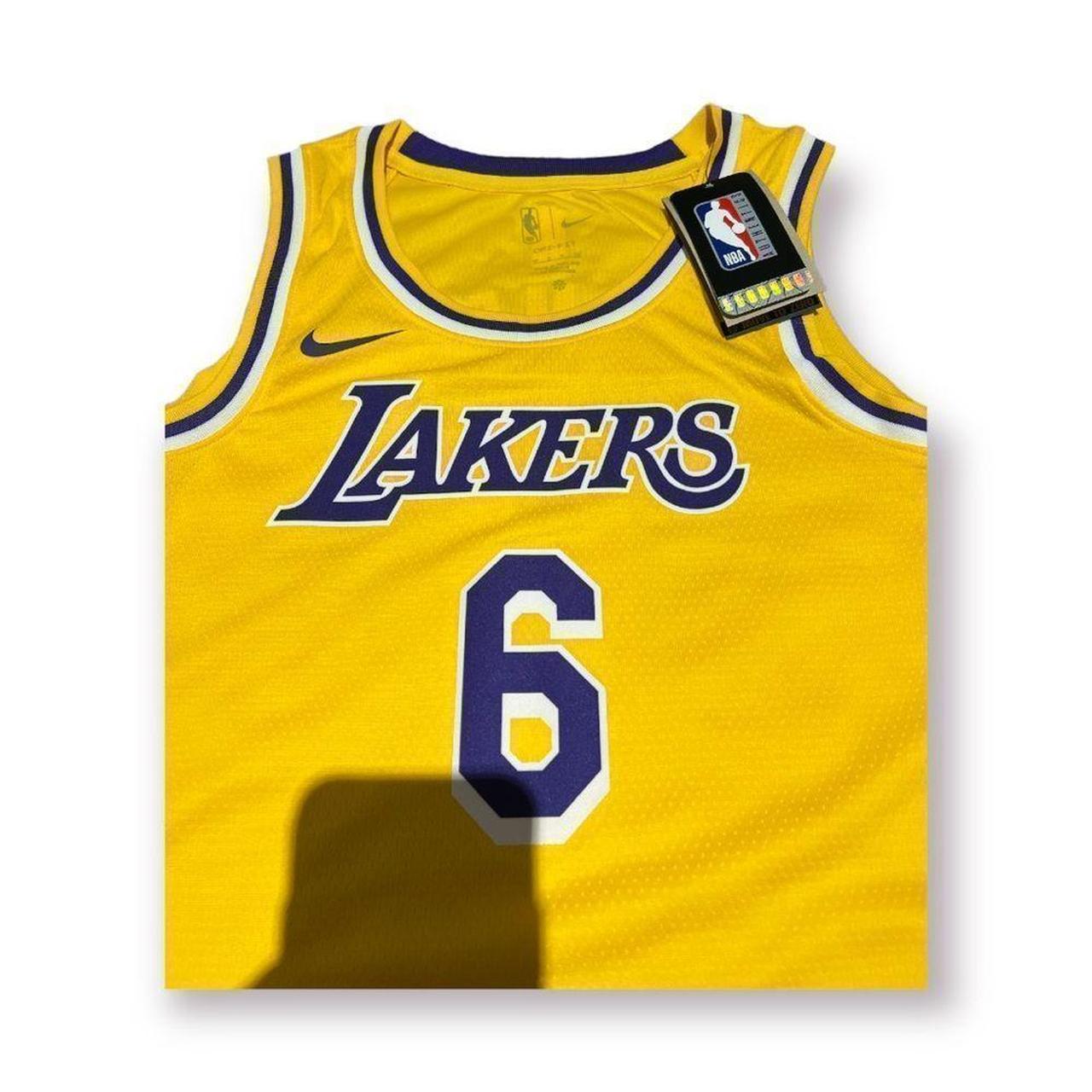 Yellow Nike NBA LA Lakers James #6 T-Shirt Junior