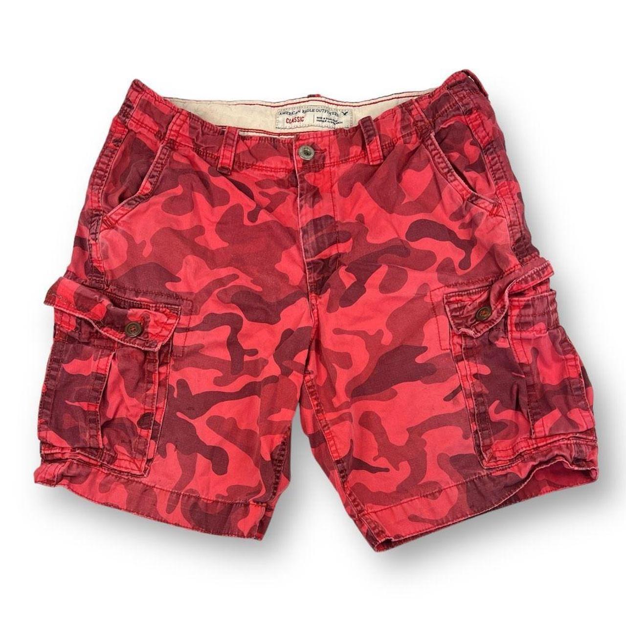 American eagle red shorts online