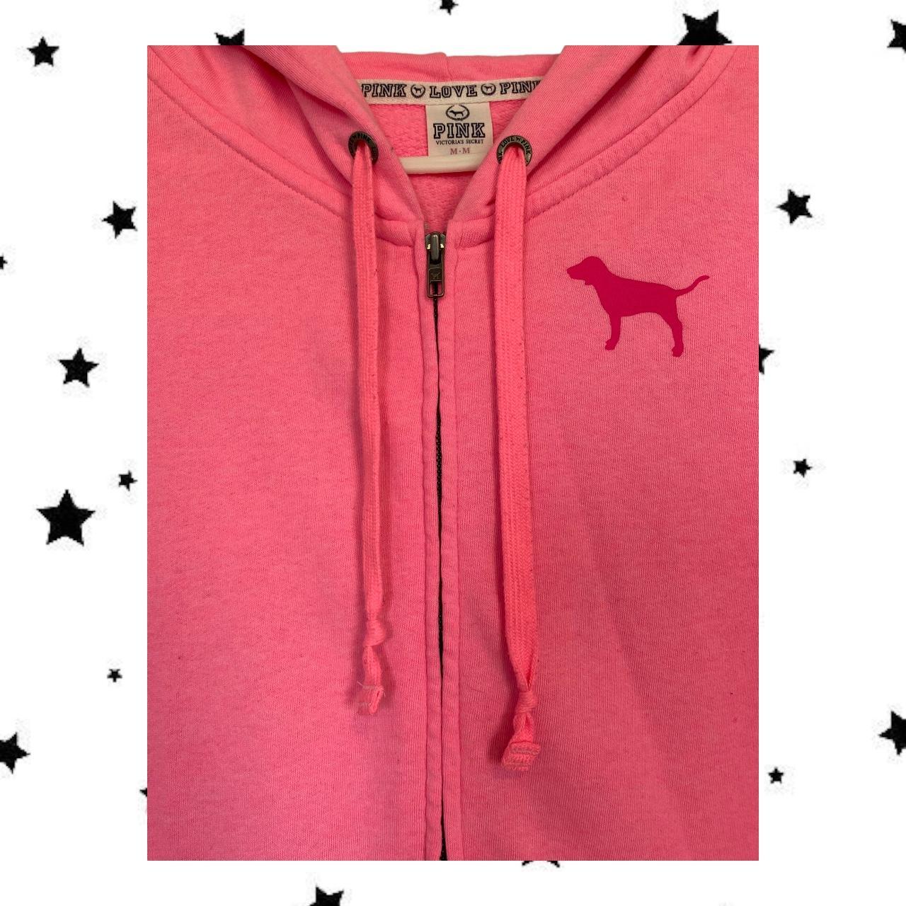 Y2k Victoria Secret Love Pink Zipup Hoodie With Love Depop