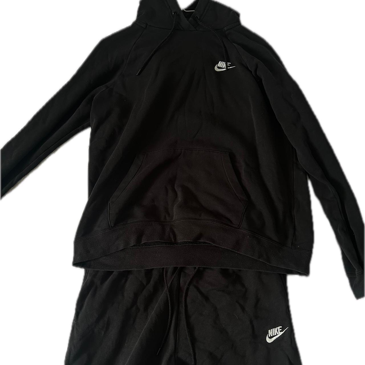 black nike tracksuit hoodie