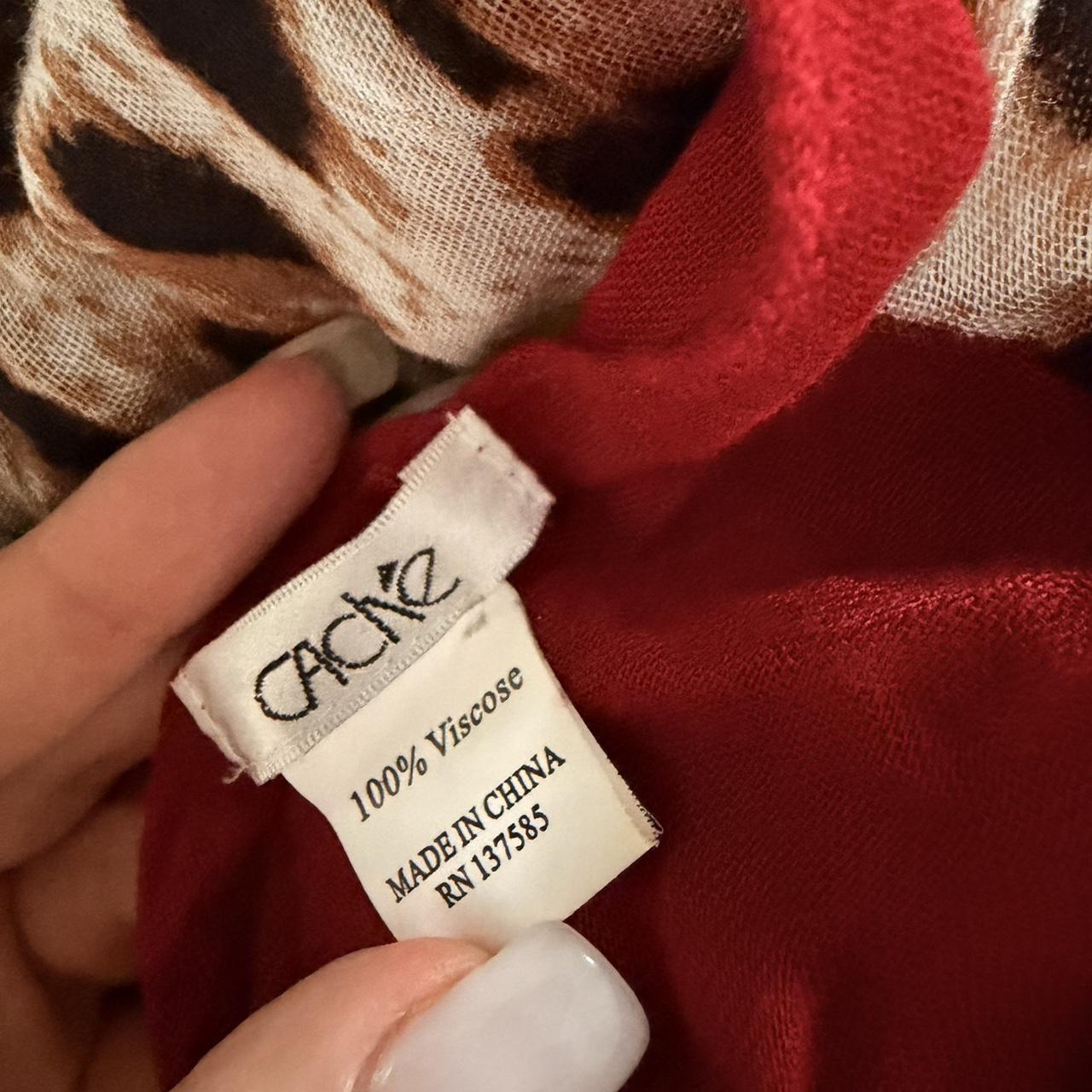 Cache Women's Scarf - Multi/Red – Cache red leopa… - image 3