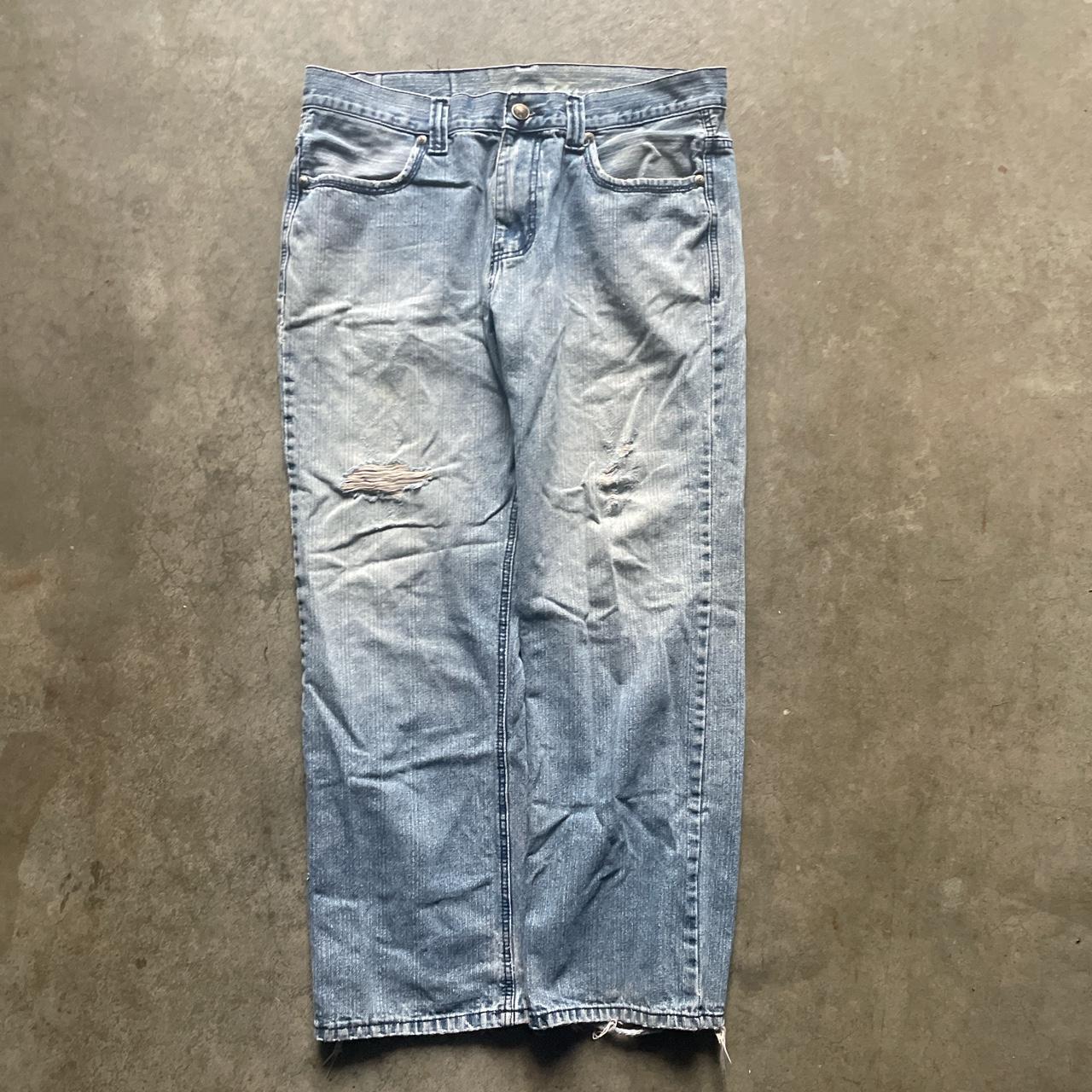 Baggy Mossimo y2k skater jeans. Cool distressed look... - Depop