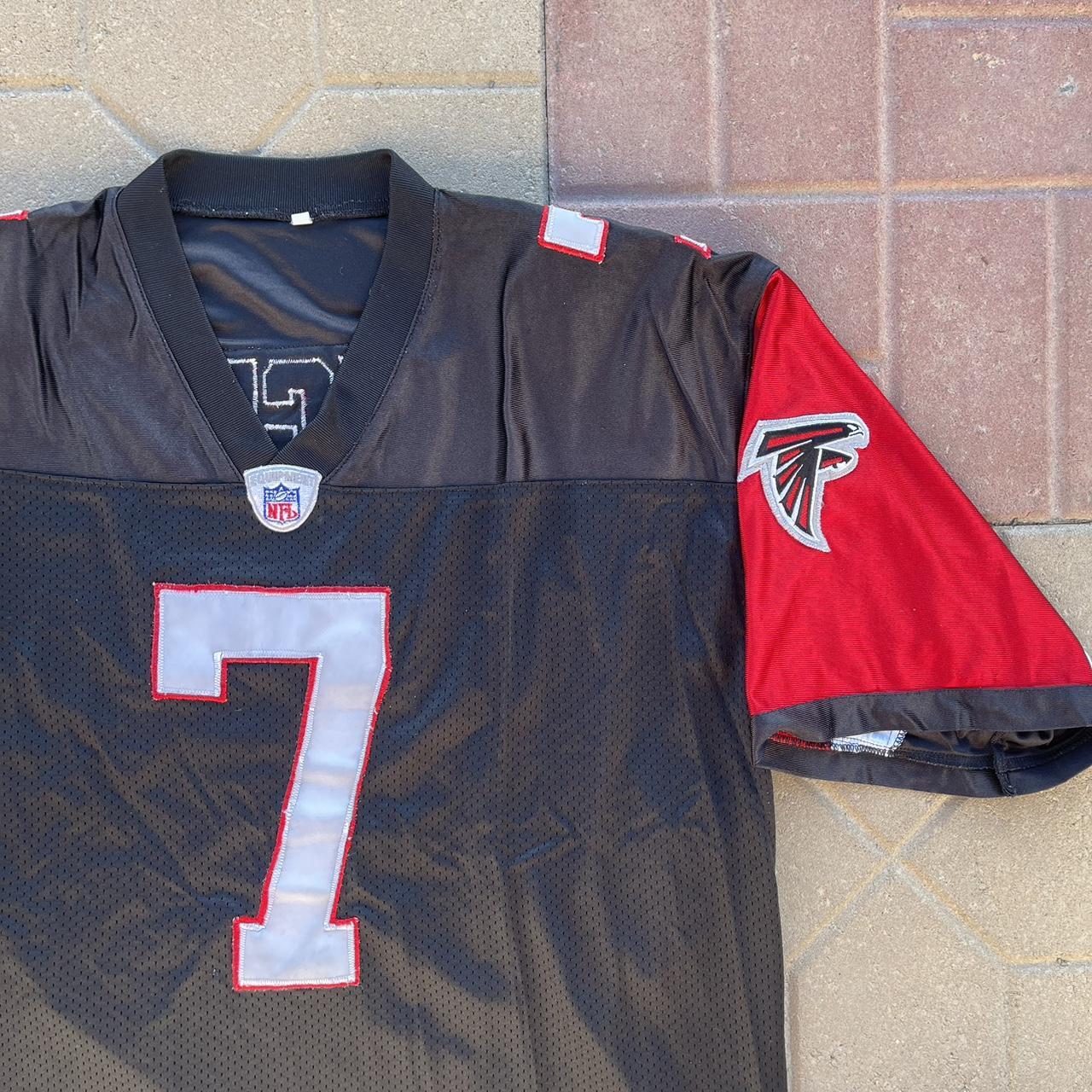 Sold at Auction: #7 Michael Vick NFL Football Atlanta Falcons black  stitched jersey Throwbacks 2001-05 Mitchell and Ness Men's size 60 NEW