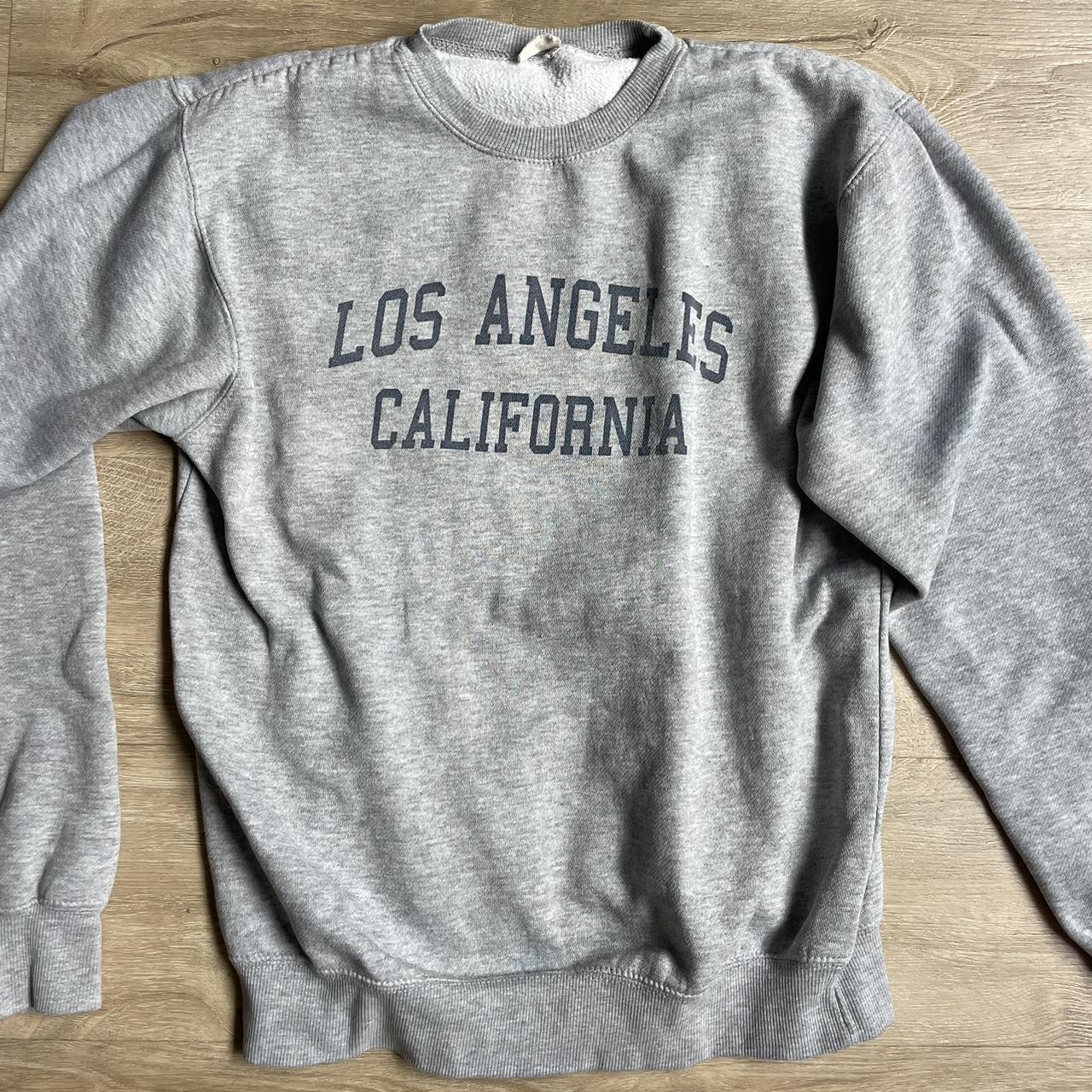 rare brandy melville LA gray crewneck!! 🩶🩶 so cute... Depop