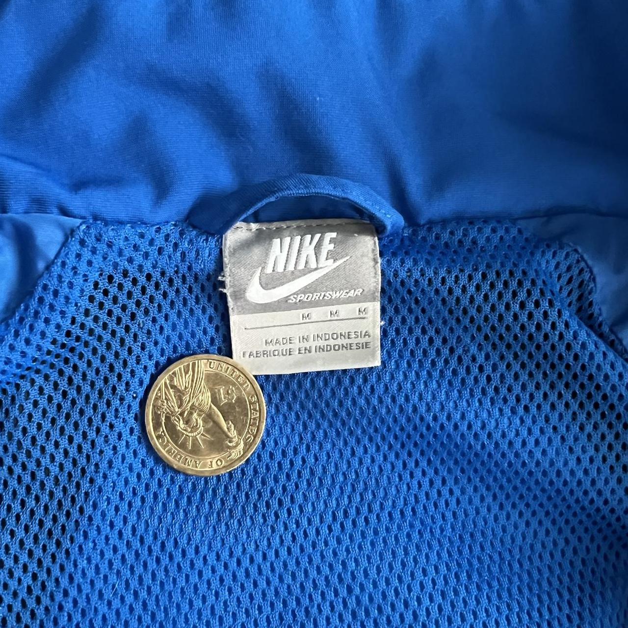 Vintage Nike Windbreaker Blue/Black w/ embroidered... - Depop