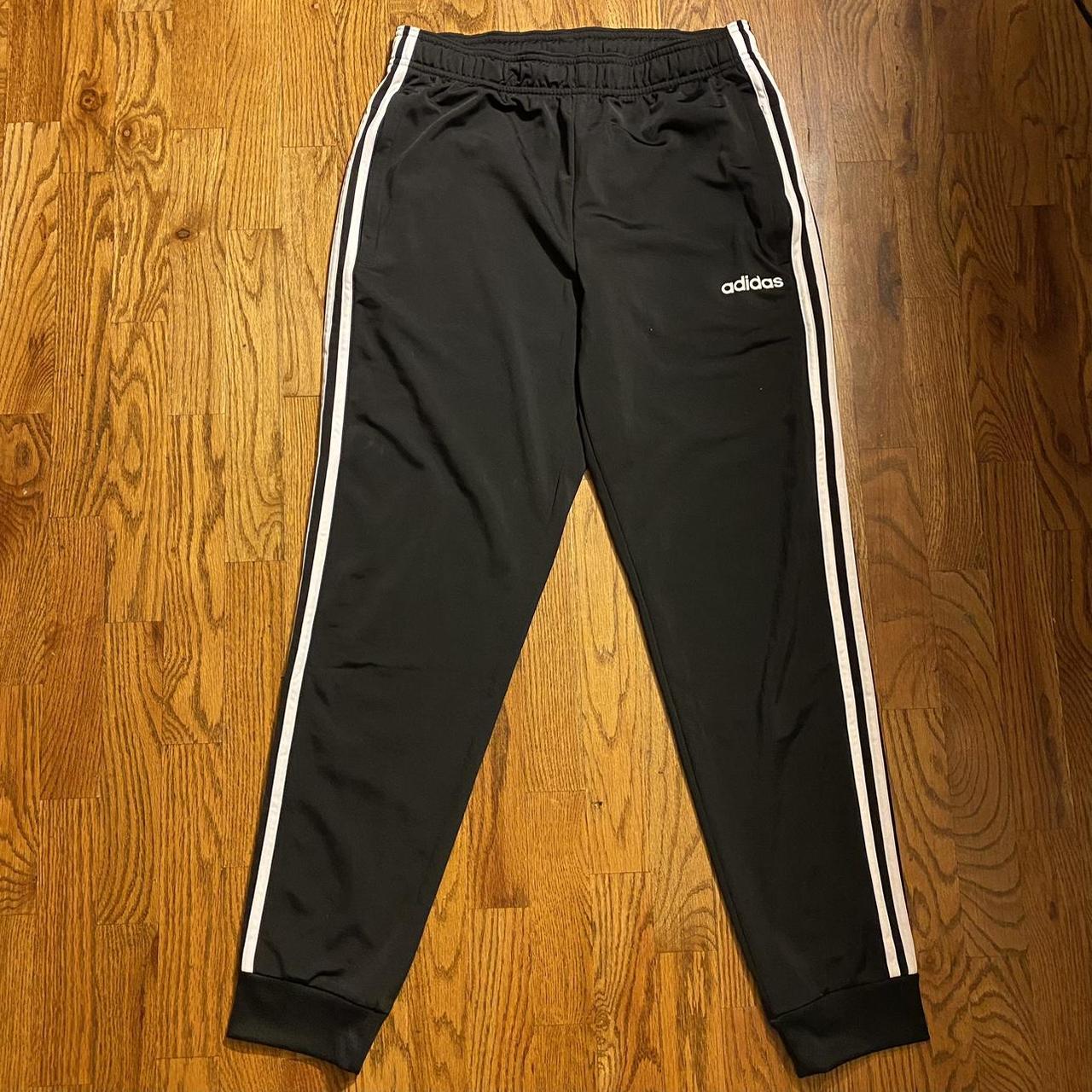 Adidas Men's White and Black Joggers-tracksuits