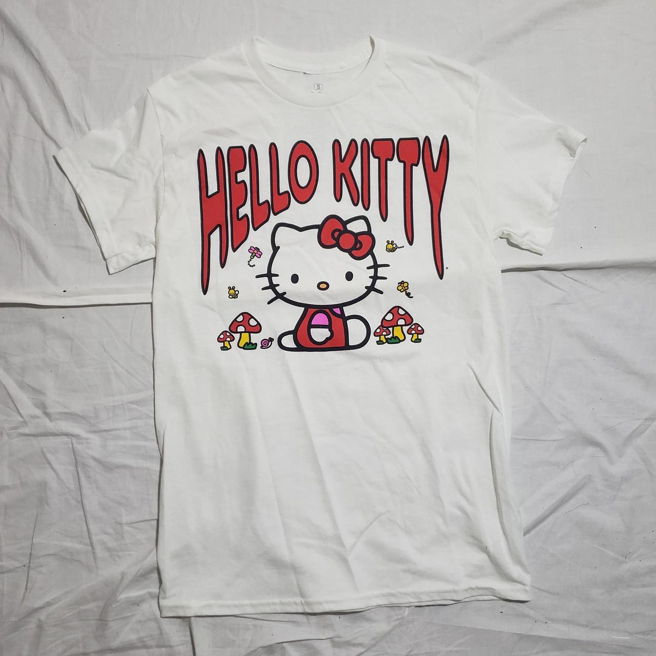 Sanrio Women's White and Red T-shirt | Depop