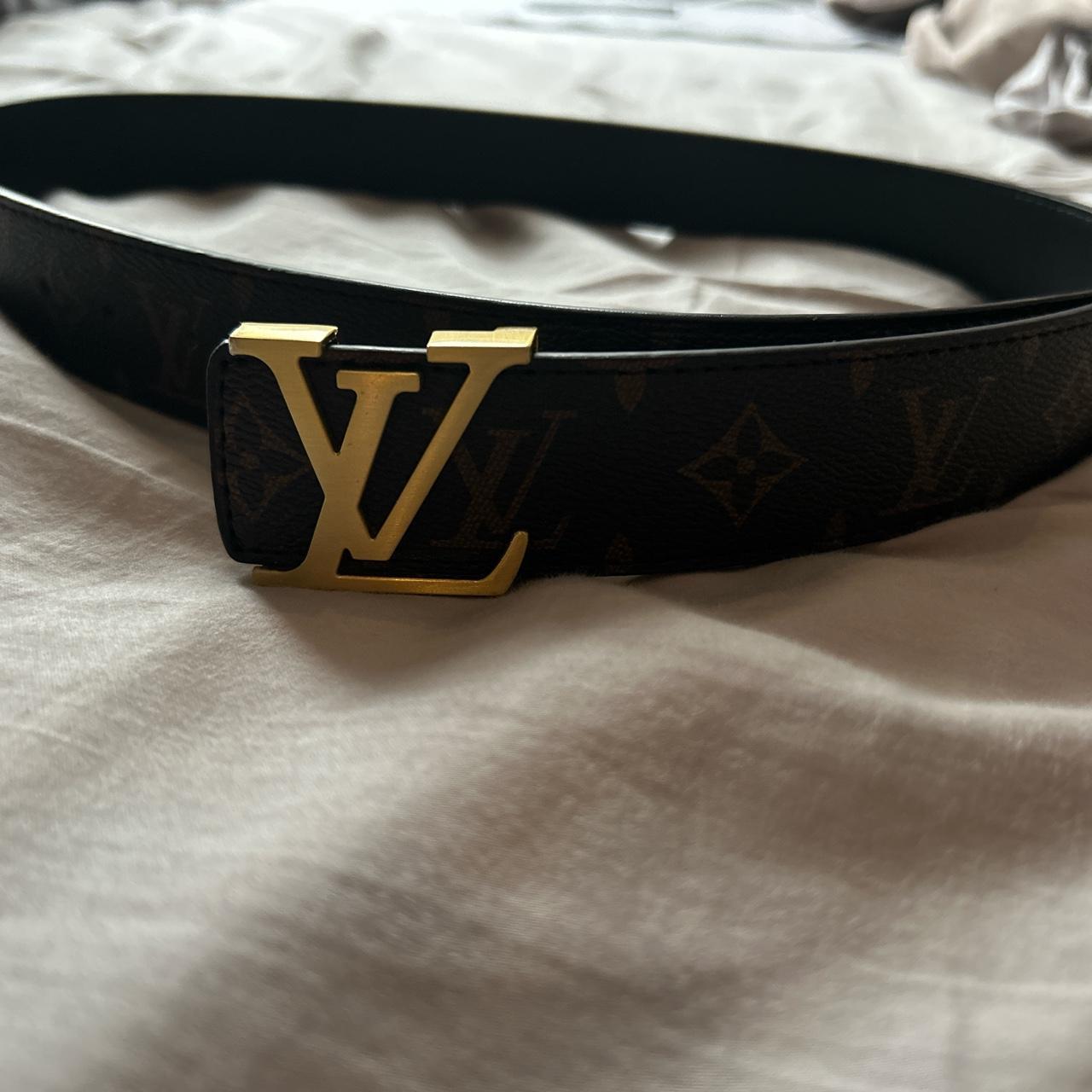 LOUIS VUITTON Monogram Belt gold buckle belt brown – Brand Off