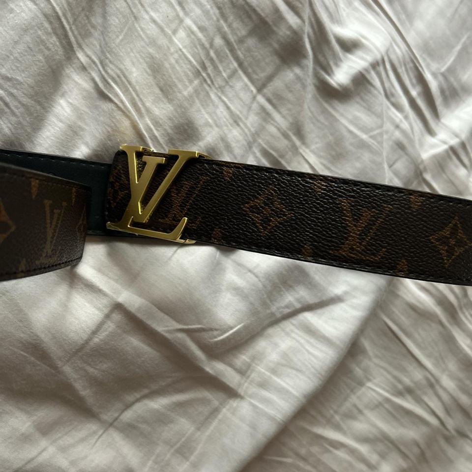 Louis Vuitton Turquoise patent leather belt. Gold buckle…