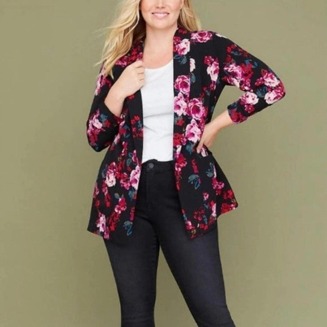 Lane bryant floral blazer hotsell